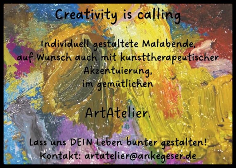 Mehr über den Artikel erfahren Malabende im ArtAtelier – Lass uns DEIN Leben bunter gestalten!